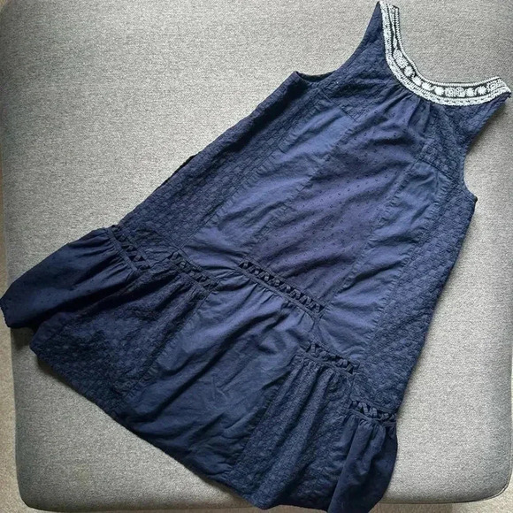 Anthropologie Maeve Navy Tisa Swing Dress Size 2 - Picture 7 of 9